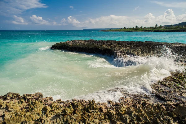 Ontspannen op externe tropisch paradijs strand in Dominicaanse Republiek, Seychellen, Caribisch gebied, Mauritius, Filippijnen, Bahama 's. — Stockfoto