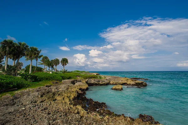 Rilassarsi sulla remota spiaggia tropicale Paradise in Repubblica Dominicana, Seychelles, Caraibi, Mauritius, Filippine, Bahamas . — Foto Stock