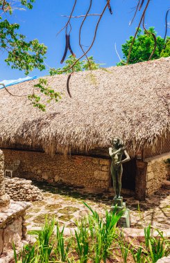 Antik köy Altos de Chavon - Dominik Cumhuriyeti yeniden sömürge kasaba. Casa de Campo, La Romana, Dominik Cumhuriyeti. Meslek ve seyahat, tropikal tatil beldesi