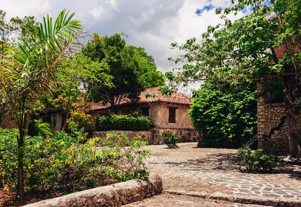 Ancient village Altos de Chavon Colonial town reconstructed in Dominican Republic. Casa de