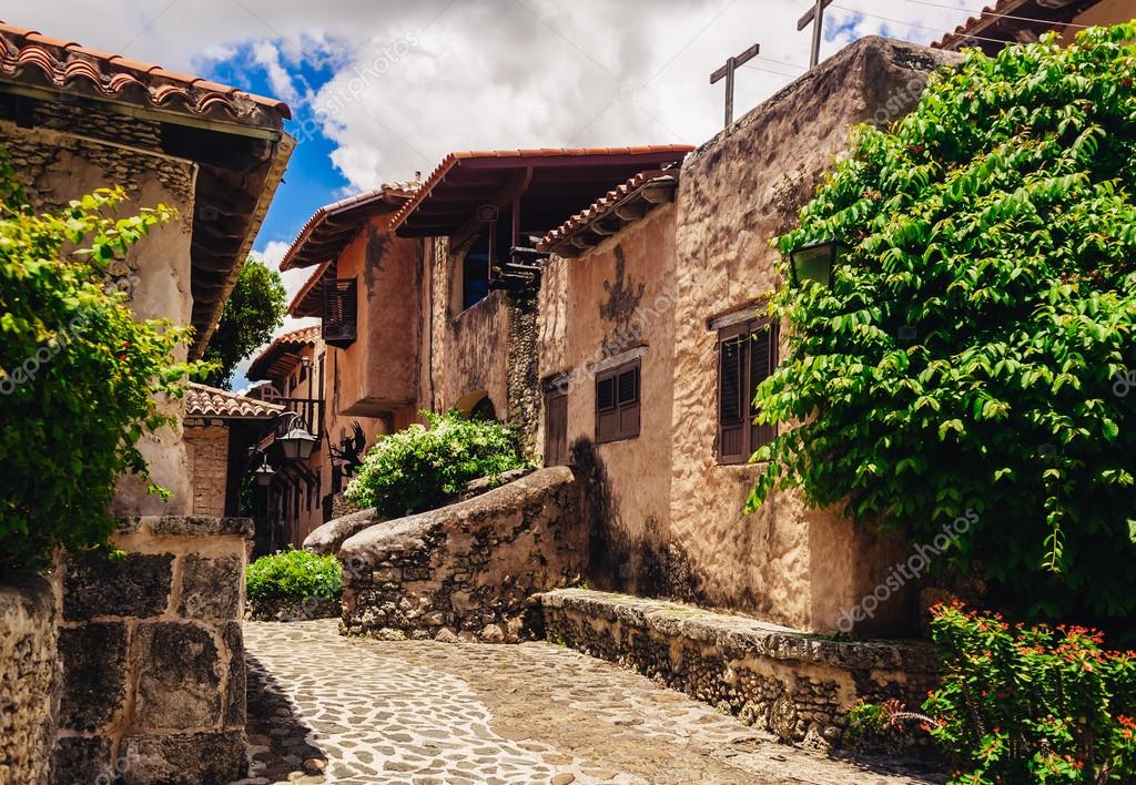 Ancient village Altos de Chavon Colonial town reconstructed in Dominican Republic. Casa de