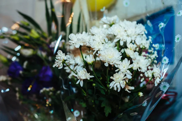 Beautiful flowers on table in wedding day