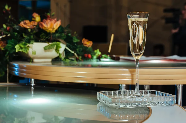Bröllop glas champagne — Stockfoto