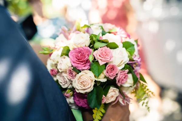 Wedding couple. first meeting of bride and groom — Stock Photo, Image