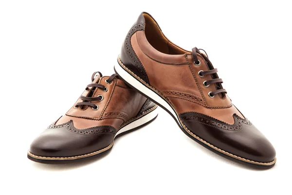 Mans Classic Leather Shoes Isolated on White Background — Stock Photo, Image