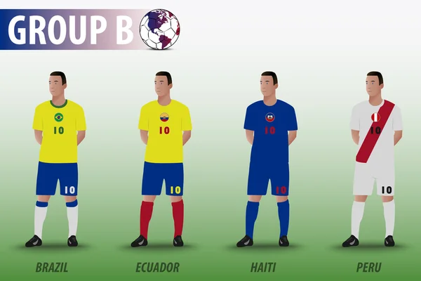 Fútbol grupo B — Archivo Imágenes Vectoriales