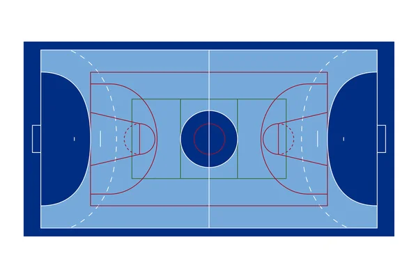 Cancha deportiva azul — Archivo Imágenes Vectoriales