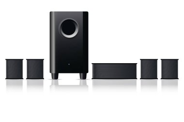 Bir Ev Sinema Sisteminin İllüstrasyonu