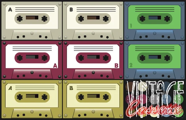 Cassetta vintage — Vettoriale Stock