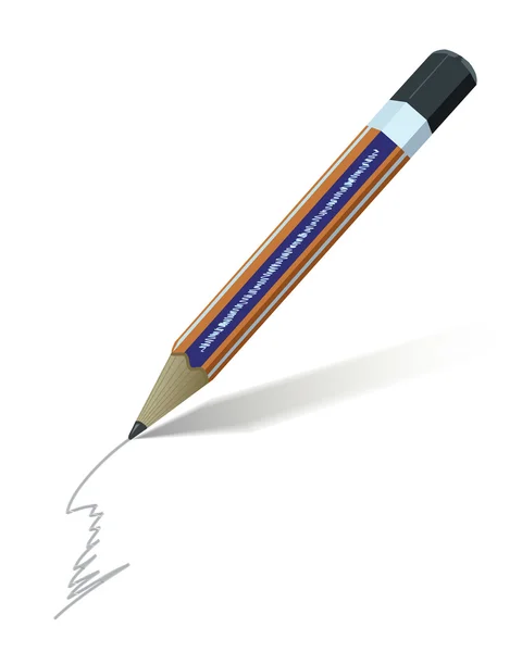 Bleistift orange und blau — Stockvektor