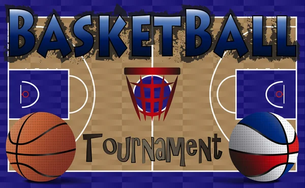 Torneio de basquete — Vetor de Stock