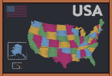 Blackboard ile ABD Haritası