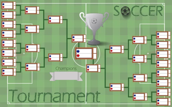 Support de tournoi de football — Image vectorielle