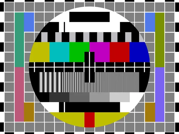 Televisie testkaart — Stockvector