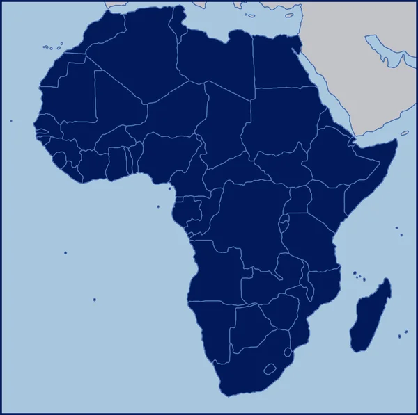 Pusta mapa Afryki — Wektor stockowy