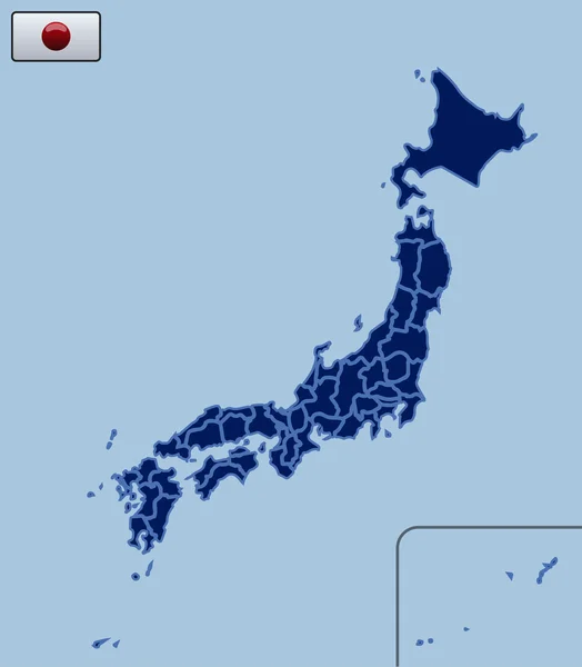 Pusta mapa Japonii — Wektor stockowy