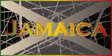 Vintage yıpranmış Jamaika bayrak