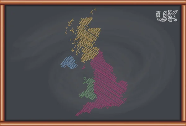 Доска с картой Соединенного Королевства — стоковый вектор