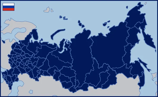 Prázdná Mapa Ruska — Stockový vektor