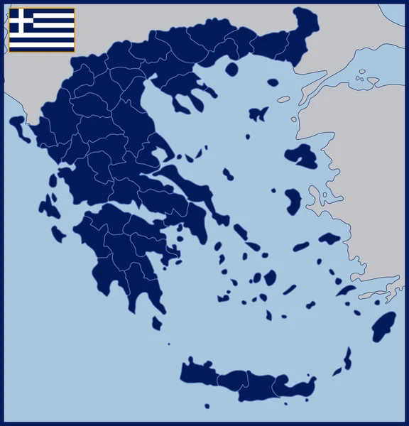 Blank Map of Greece — Stok Vektör