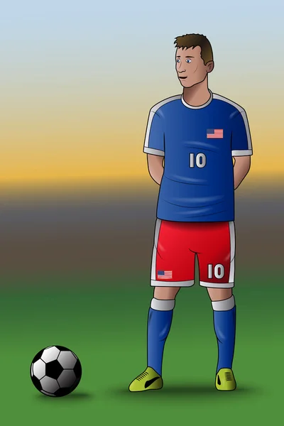 Jugador de fútbol USA — Vector de stock