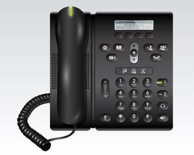Black PBX Telephone clipart