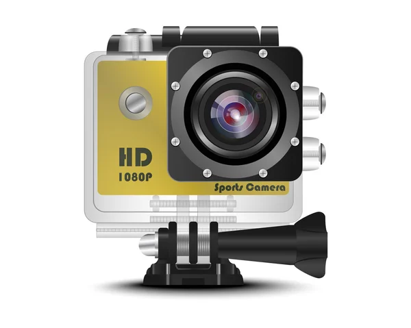 Realista Sports Camera — Vetor de Stock