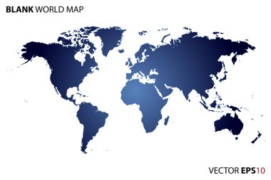 Vektör boş Dünya Haritası