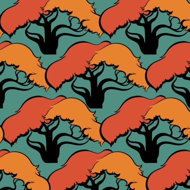 Yeşil bir ormanın seamless modeli