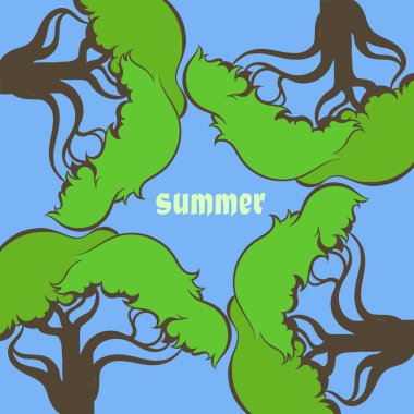 Sezon ve ağaçlar arka plan