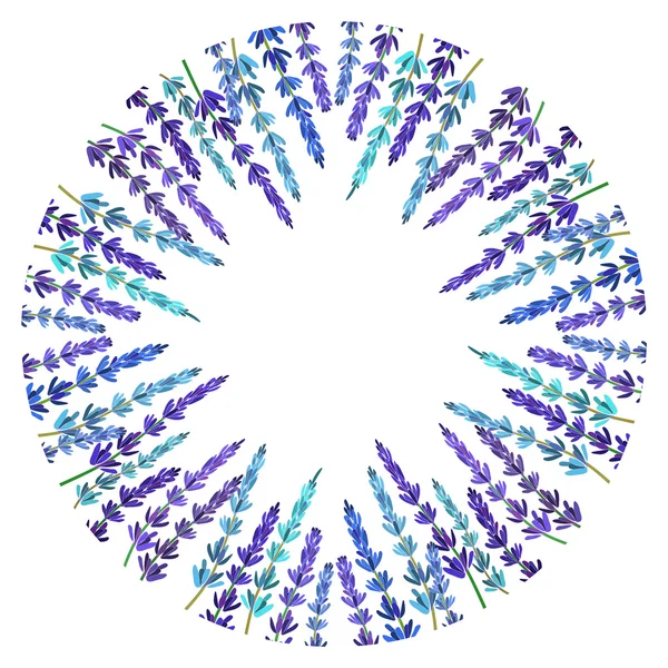 Corona de lavanda acuarela . — Vector de stock