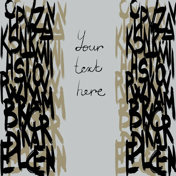 Font background grunge calligrafia — Vettoriale Stock