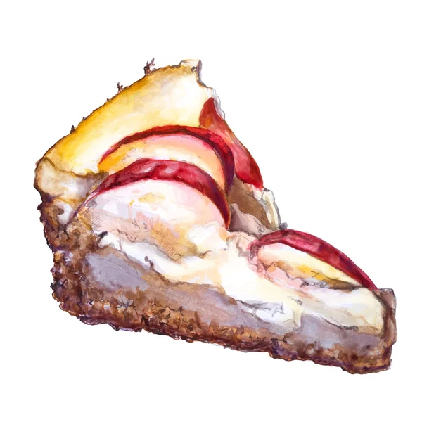 Яблочный пирог вкусный — стоковый вектор