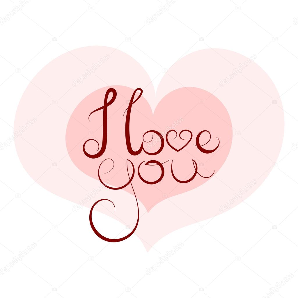 Spiksplinternieuw I love you. text inscription — Stock Vector © gingerkatya #68262067 ZB-08