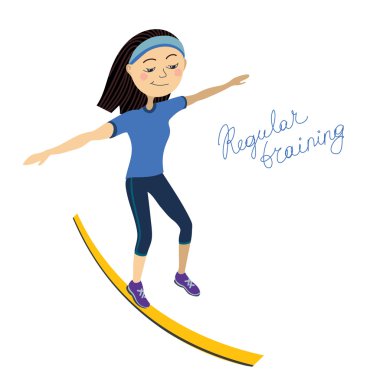 Düzenli eğitim, Slacklining kız