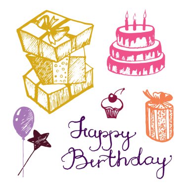 Vektör doğum günü öznitelikleri