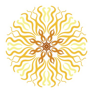 Vektör dairesel yaz süsleme