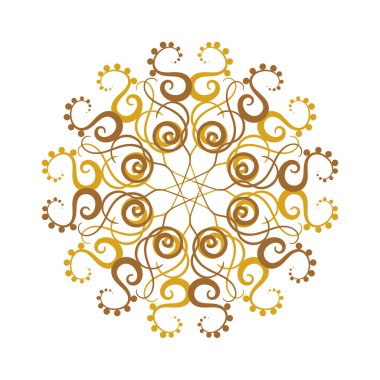 Vektör dairesel yaz süsleme