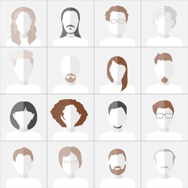 Iconos de personas planas . — Vector de stock