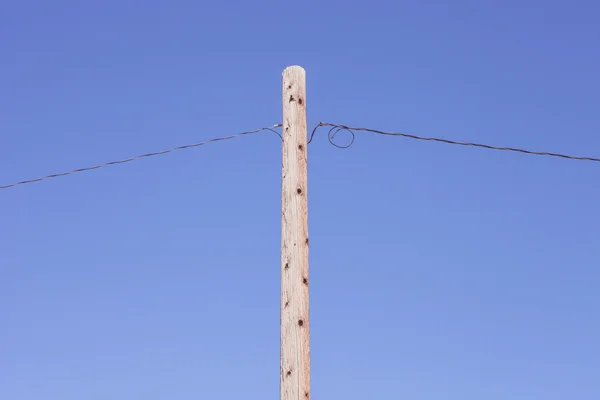 Poste Telégrafo Concreto Contra Céu Azul — Fotografia de Stock