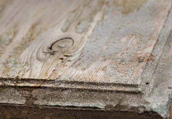 Mesa Madera Vieja Con Pintura Ligera Primer Plano —  Fotos de Stock