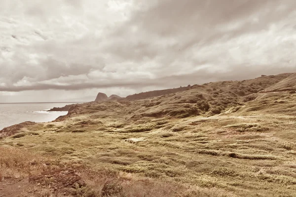 Oceano bonito e montanhas — Fotografia de Stock