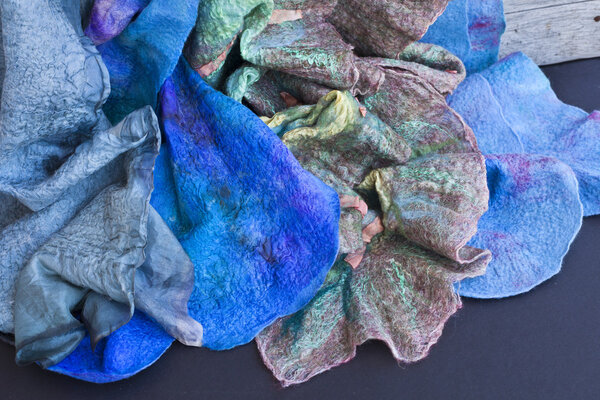 Scarf felting wool from sheep