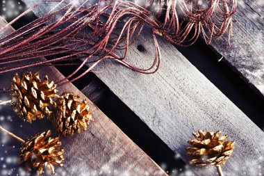 Çam kozalaklı Noel arkaplanı