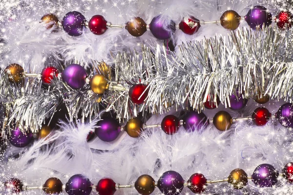 Décorations de Noël tinsel — Photo