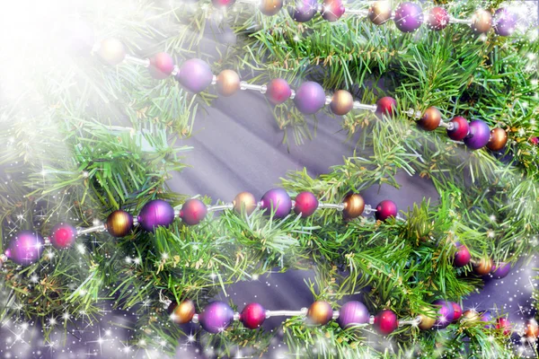 Decoraciones de Navidad en abeto — Foto de Stock