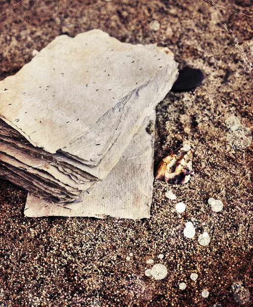 Papiere über Sandstruktur — Stockfoto