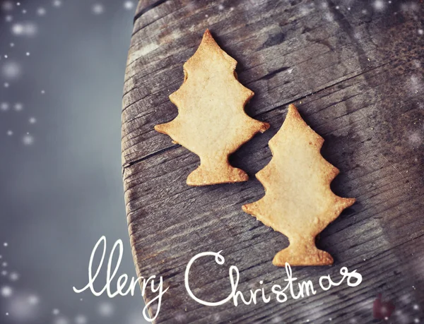 Christmas fir tree cookies — Stock Photo, Image