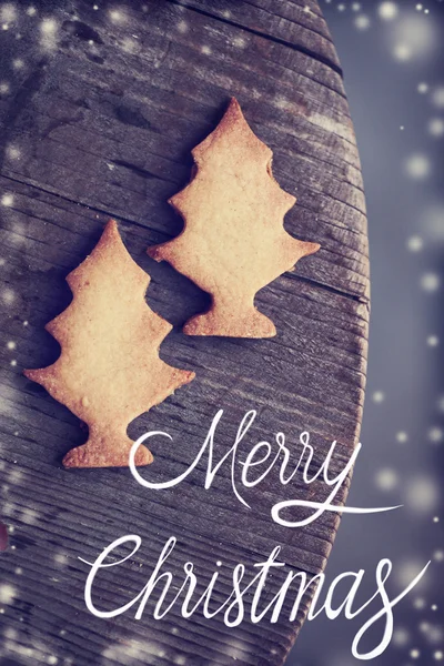 Noel köknar ağacı kurabiye — Stok fotoğraf