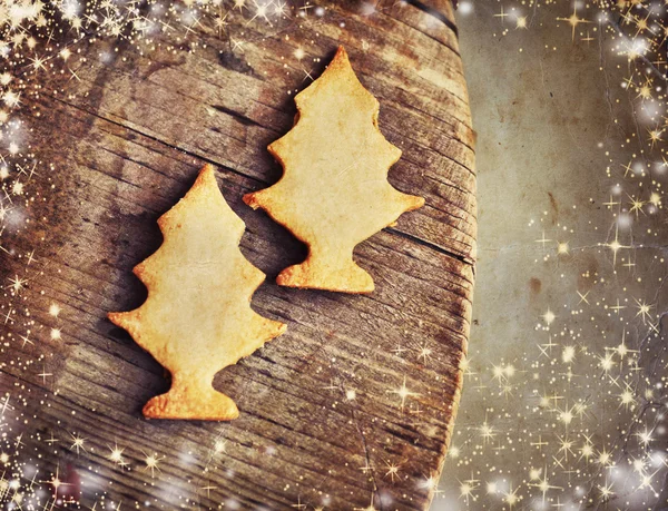 Christmas fir tree cookies — Stock Photo, Image